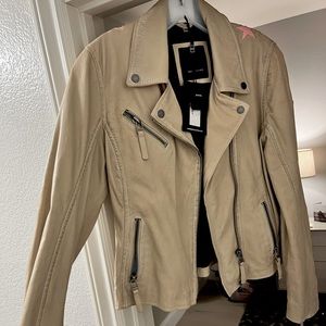 Nude leather jacket
